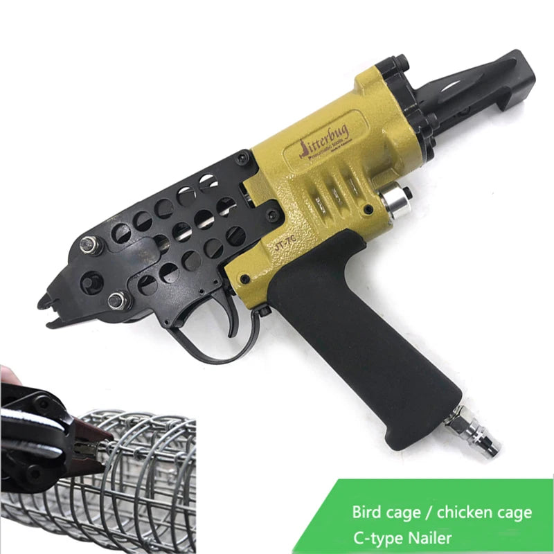 Pneumatic Air Tools C-Ring NAILER Hog Ring Plier Poultry Cage Coop Wire Bind Tie Up SC7C Air Nail Gun C Nailer Original Quality