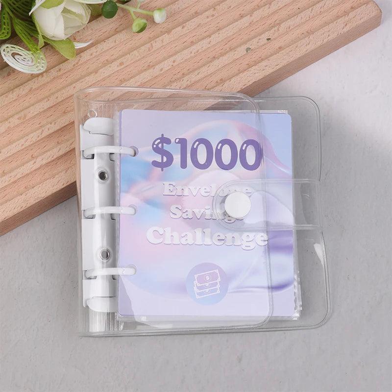 Money Saving Binder $150/300/500/1000 Savings Challenge Binder Mini Binder Cash Budget Storage Book Envelope Savings Notebook