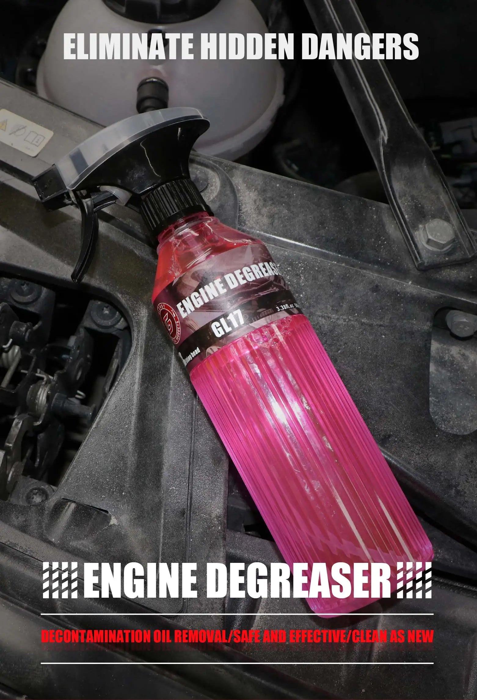 Engine Bay Cleaner & Degreaser - Effective for Cars, Engines, Floors, Home Use - Rapidly Cleans Grease & Grime Build Up