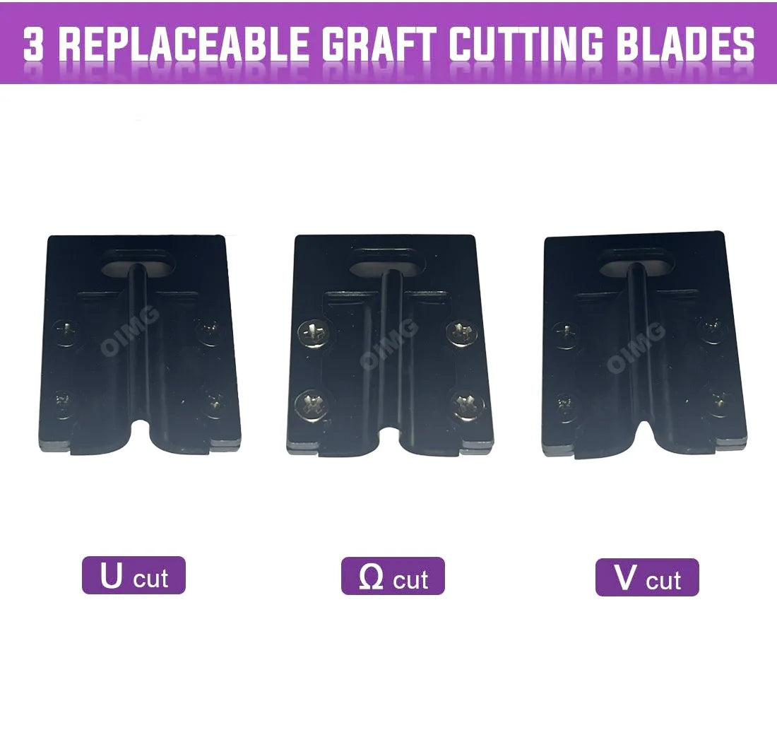 Garden Grafting Tool Pruning Shears Cutting Tool for Plant Branch Vine Fruit Trees with 3 Blades Professional Grafting Scissors