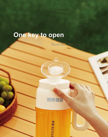 1000ml Wireless Juicer Blender Portable Drinking Cup Milkshake Mixer Juice Maker USB Rechargeable Home Juice Cup 1500mAh