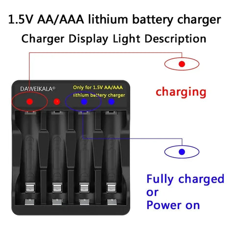 AA Battery 1.5V Li ion AA Rechargeable Batteries High capacity 16800mWh For Remote Control Toy Battery Light Fast charging