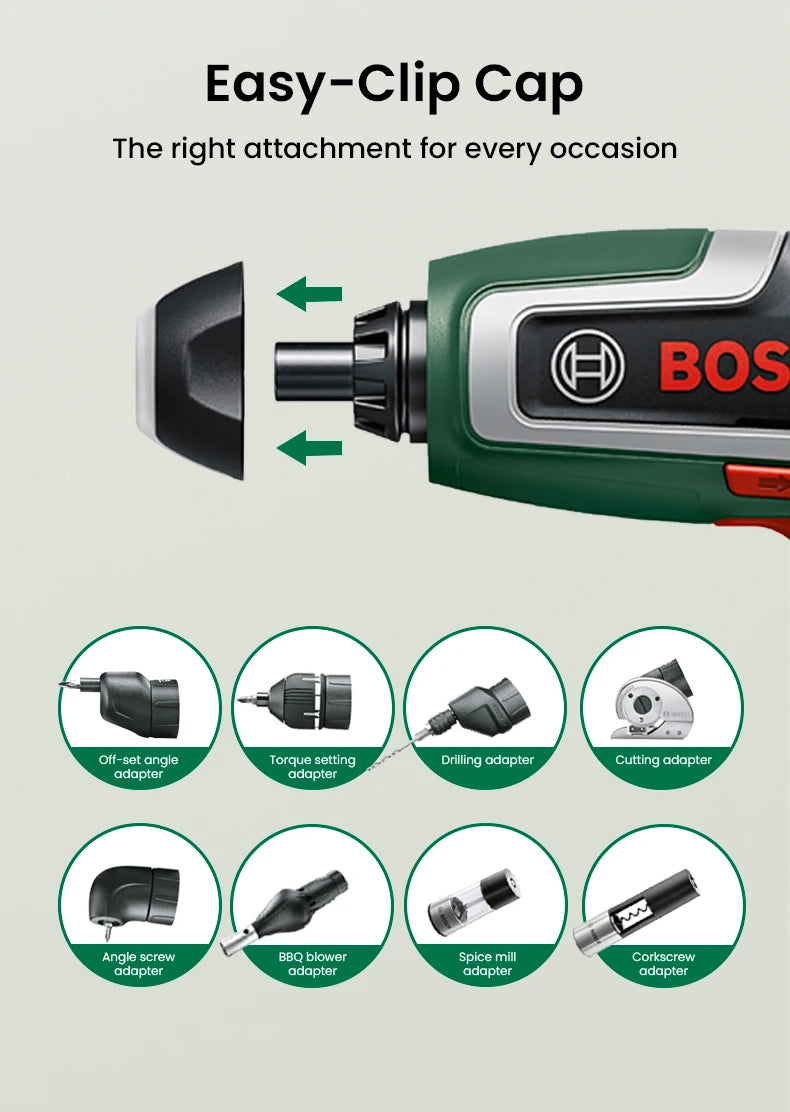 Bosch IXO 7 Cordless Electric Screwdriver Mini Electric Drill 5.5Nm 235rpm 3.6V  Rechargeable Screwdriver Power Tool