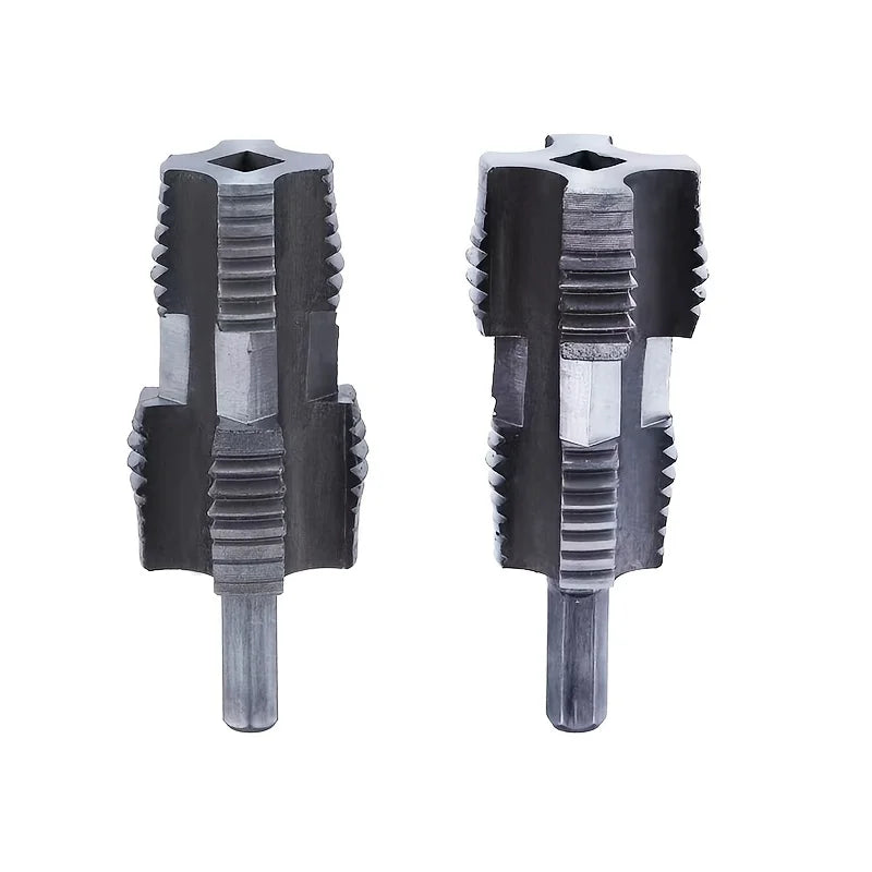 4/6Electric Drill Compatible Pvc Pipe Threader Kit Double Head Water Pipe Inner Hole Wire Opener Electric Drill Water Pipe Opene