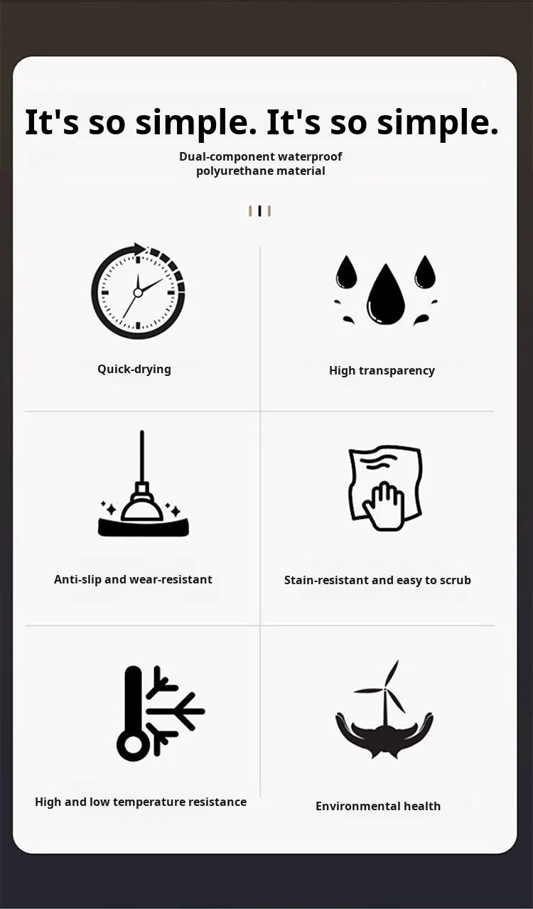 【Transparent Liquid Wall Waterproof Adhesive】Clear Waterproof Coating for Wall Leak Repair Invisible Protection Easy Application