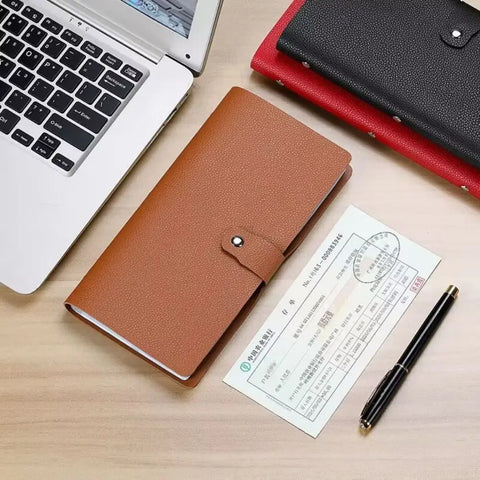 Fun Money Savings Challenge Binder Solid Color PU Savings Challenges Book Easy Leather Cash Budget Notebook Bills Storage
