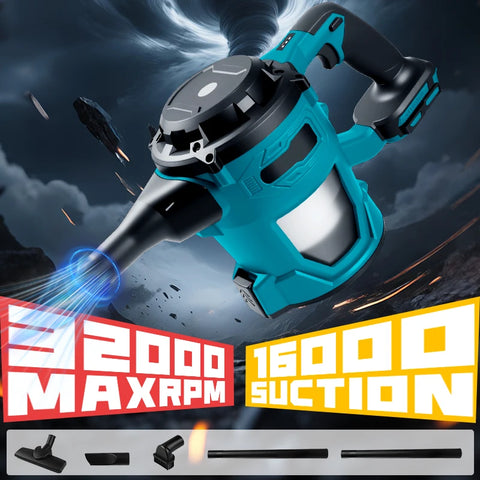 16000pa Brushless Electric Vacuum Cleaner Handheld Rechargeable Dry/Wet Dust Carpet Collector Machine for Makita 18v Battery Pin