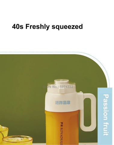 1000ml Wireless Juicer Blender Portable Drinking Cup Milkshake Mixer Juice Maker USB Rechargeable Home Juice Cup 1500mAh