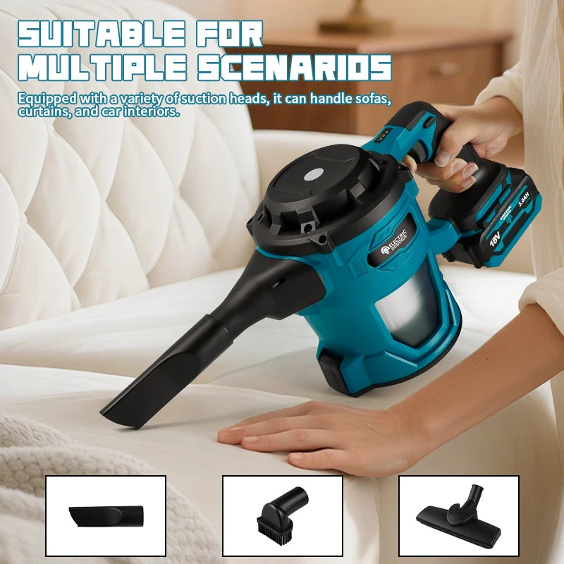 16000pa Brushless Electric Vacuum Cleaner Handheld Rechargeable Dry/Wet Dust Carpet Collector Machine for Makita 18v Battery Pin