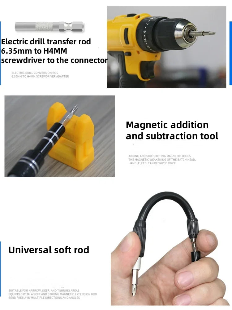 115 in 1 Magnetic Precision Screwdriver Set Mini Repair Tool Kit for Computer Laptop Cell Phone PC MacBook Household Repair Tool