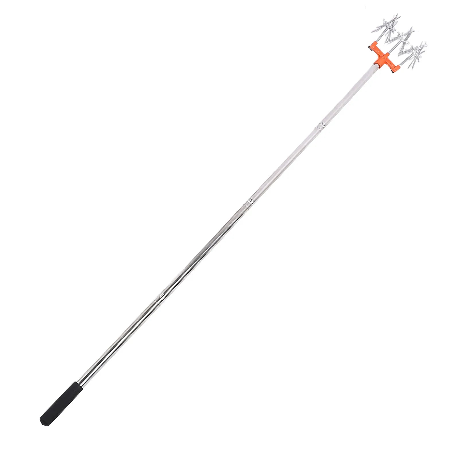 Manual Rotary Cultivator Tool Stainless Steel Teeth Adjustable Handle Garden Hand Tiller for Lawn Hand Rotary Cultivator