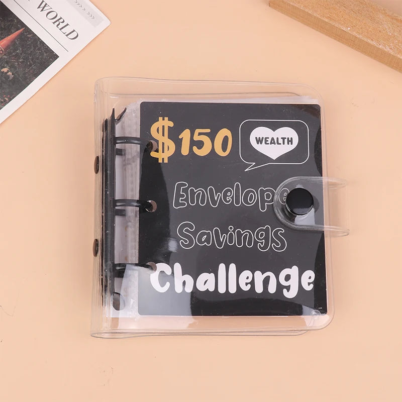 Money Saving Binder $150/300/500/1000 Savings Challenge Binder Mini Binder Cash Budget Storage Book Envelope Savings Notebook