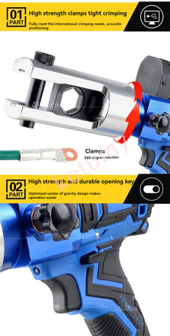 18V Lithium Battery Hydraulic Pliers Hydraulic Electric Fast Crimping Pliers Wire Terminals Crimping Cable Pliers