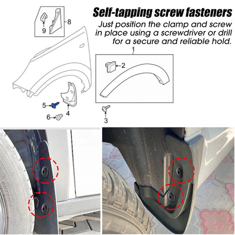 Self Tapping Screws Metal Fastener Clip for Car Motorcycle U-Type Clip with Screw Anti-rust Protection Clip Screw Iron Sheet Kit