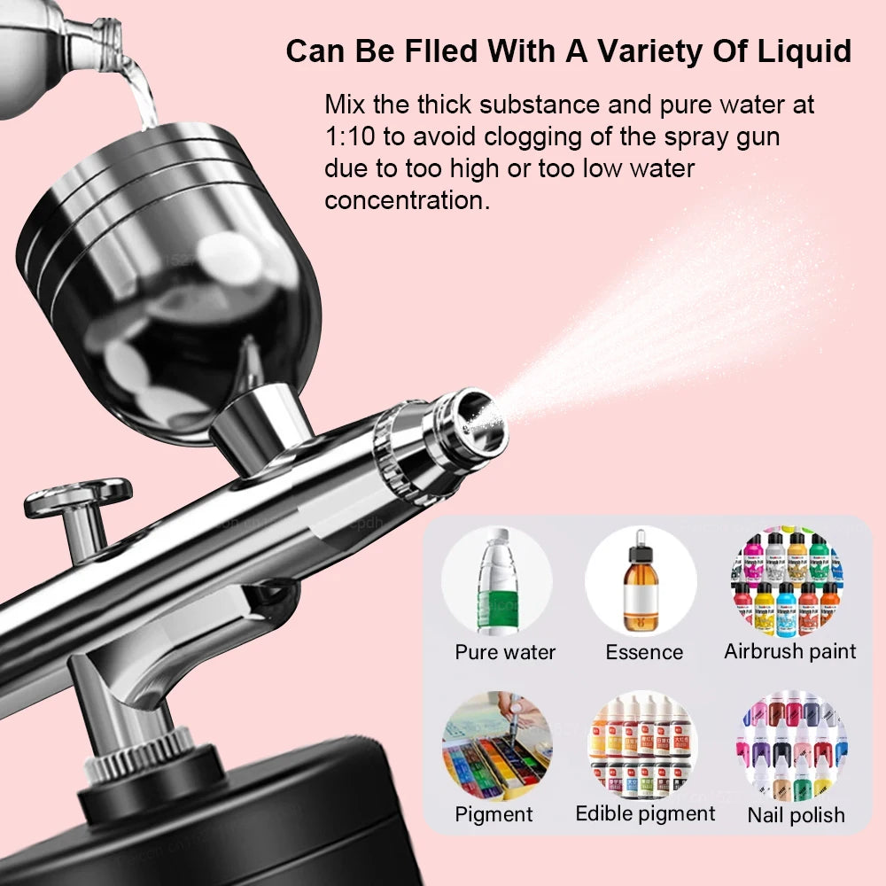 Airbrush with Compressor Airbrush Painting Mini Spray Gun for Painting Wireless Paint Gun Airbrush Kit with Compressor Spray Gun