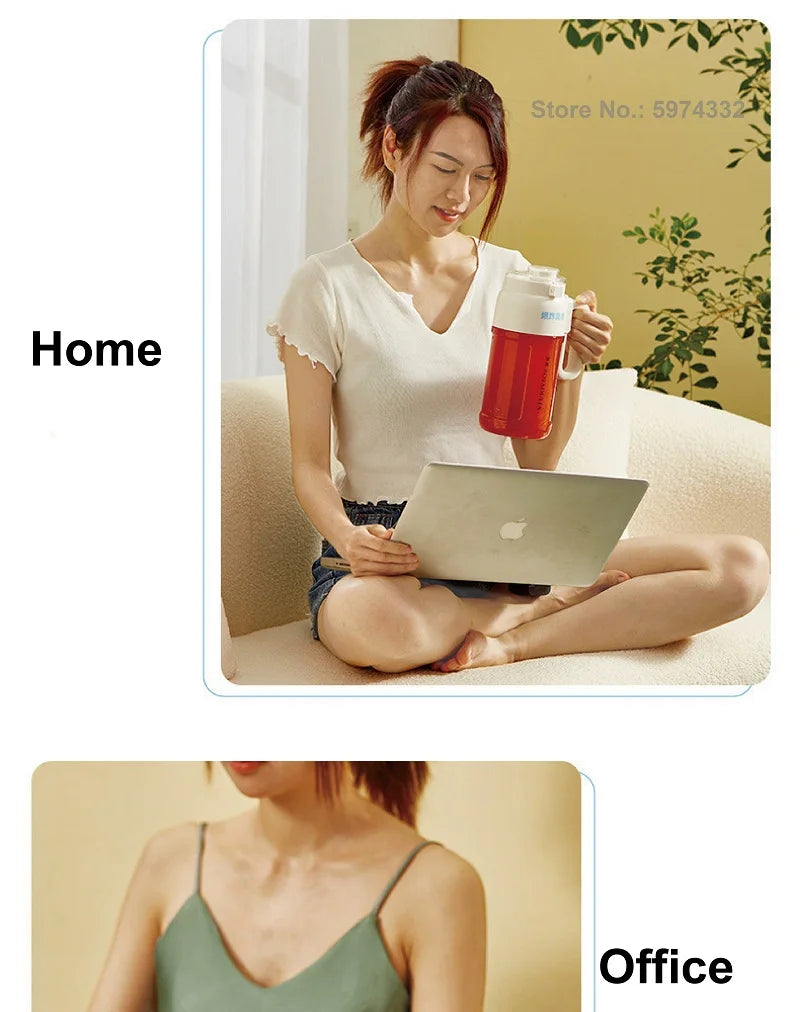 1000ml Wireless Juicer Blender Portable Drinking Cup Milkshake Mixer Juice Maker USB Rechargeable Home Juice Cup 1500mAh