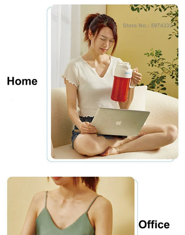 1000ml Wireless Juicer Blender Portable Drinking Cup Milkshake Mixer Juice Maker USB Rechargeable Home Juice Cup 1500mAh