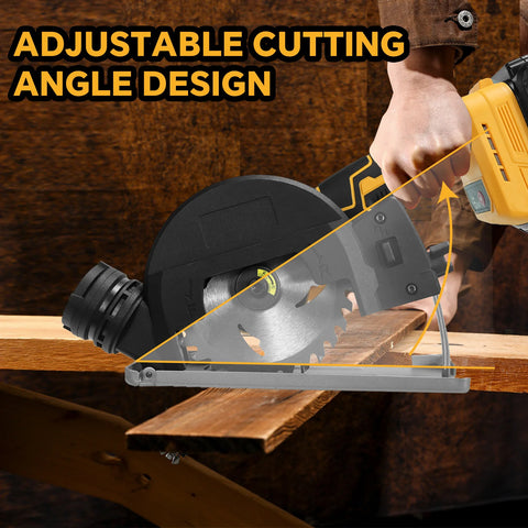Cordless Circular Saw 12000RPM Brushless 3 Speed Angle Grinder Wood Plastic Metal Cutting for Dewalt 20V Battery (No Battery)