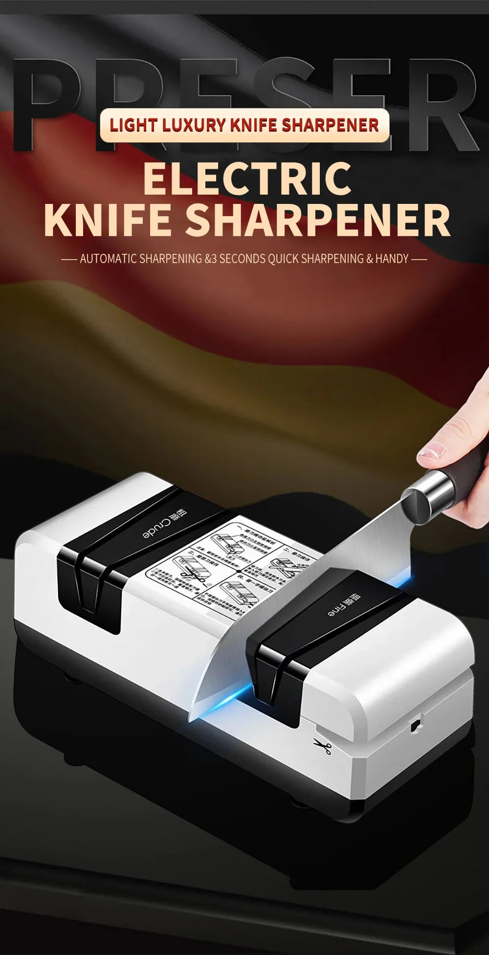 Electric Knife Sharpener Multi-function Automatic Cut Sharpener For Slotted screwdrivers Scissors Knives Electric Fast Sharpener