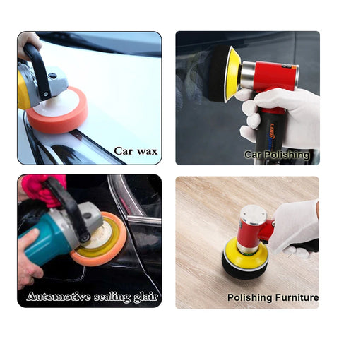 Loonpon Orbit Air Sander Mini Polisher 2"/3" Pneumatic Tools Grinding Machine Set Air Tool for Car Polishing Waxing Rust Removal