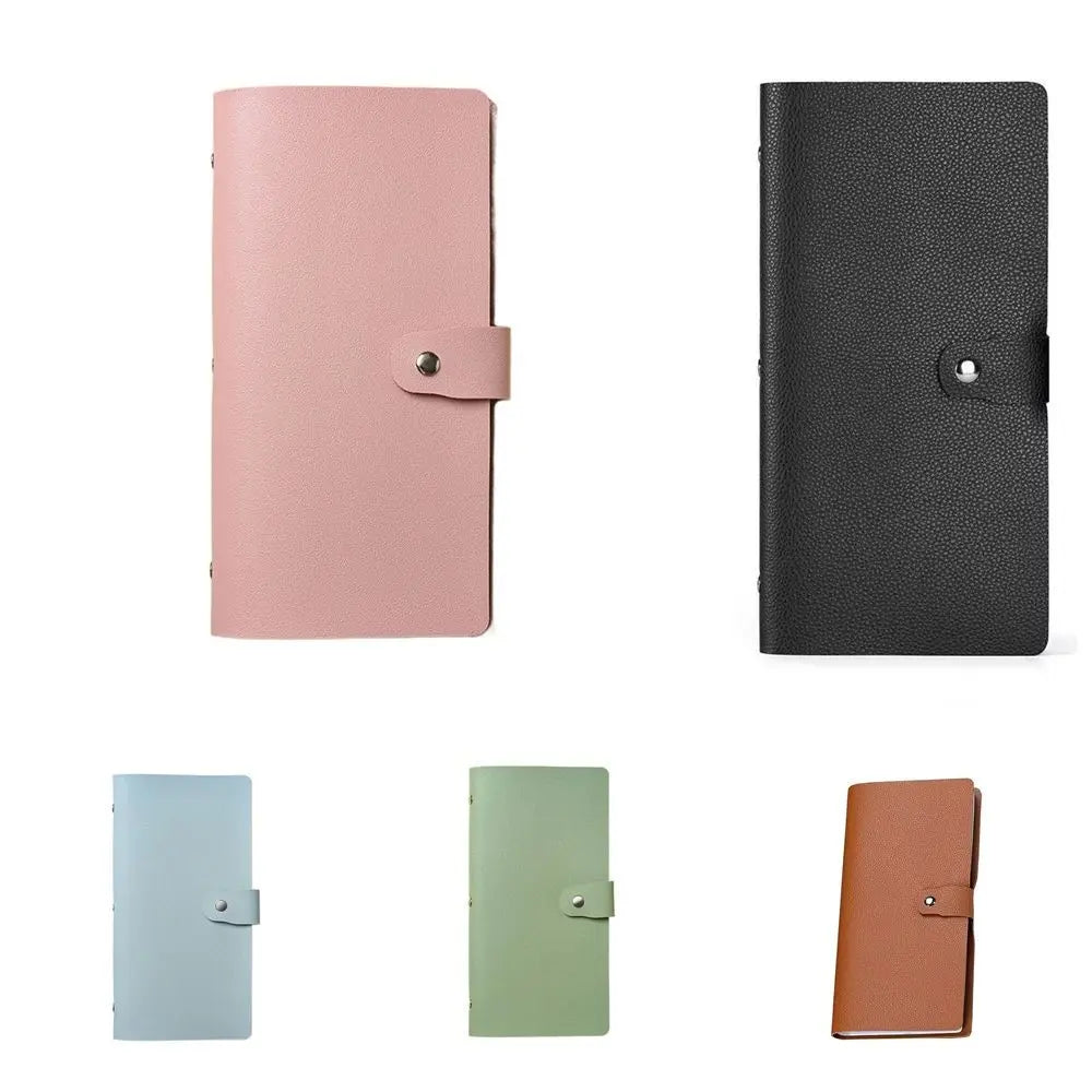 Fun Money Savings Challenge Binder Solid Color PU Savings Challenges Book Easy Leather Cash Budget Notebook Bills Storage
