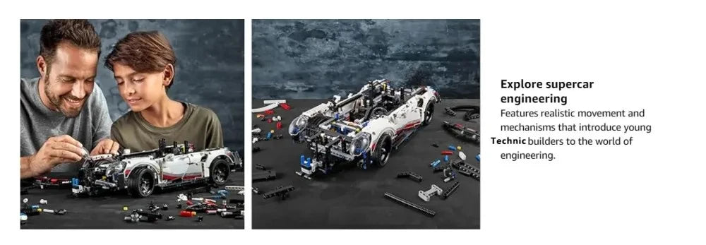 3200+PCs Vehicle Building Blocks Kit, Off-Road & Race Car Model Set for Adults - Mechanical DIY Construction Gift