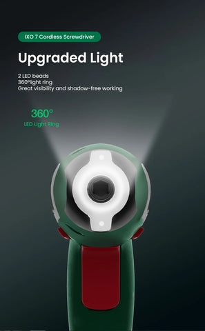 Bosch IXO 7 Cordless Electric Screwdriver Mini Electric Drill 5.5Nm 235rpm 3.6V  Rechargeable Screwdriver Power Tool