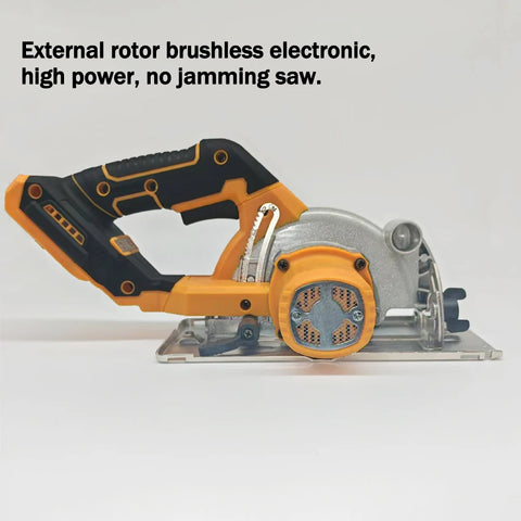 5.5IN Electric Circular Saw Brushless External Rotor Cordless High Power Power Tools Compatible with Dewalt 18V Battery