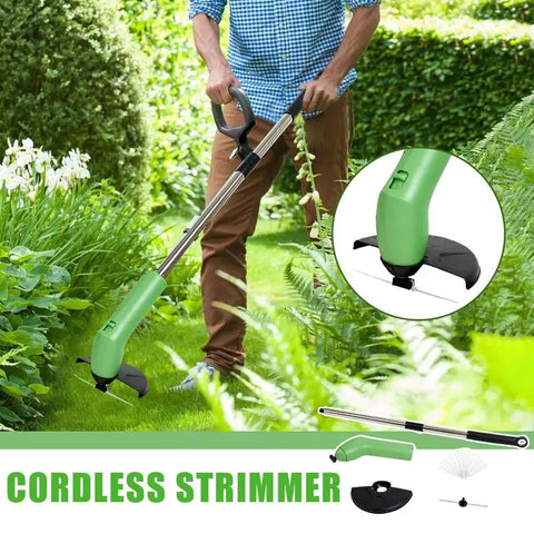 Handheld Electric Grass Trimmer Mini Weeds Whacker Small Electric Cordless Edger Grass Cutter Handheld Lawn Mower Weeding Tool