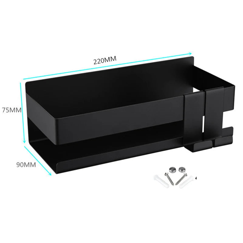 Movable Bathroom Shelves No Drill Shelf Organizer Shower Support Steel Shelf Multifunction Shelves Storage Unit For Bathroom