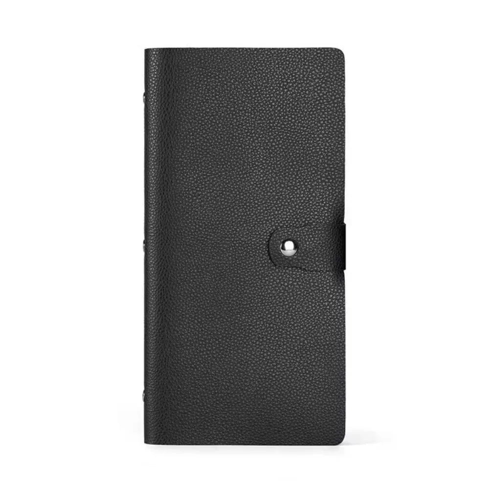 Fun Money Savings Challenge Binder Solid Color PU Savings Challenges Book Easy Leather Cash Budget Notebook Bills Storage