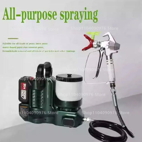 Backpack Handheld Sprayer Paint Paint High Pressure Airless Lithium Battery Charging Convenient Plunger Wall Repair Machine