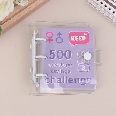Money Saving Binder $150/300/500/1000 Savings Challenge Binder Mini Binder Cash Budget Storage Book Envelope Savings Notebook