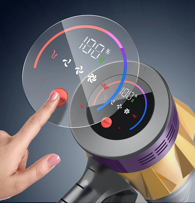 Handheld Vacuum Cleaner 45KPa 550W Brushless Motor LED Touchscreen,Removable Battery, Cordless Stick Vacuum for Home Pet Clean