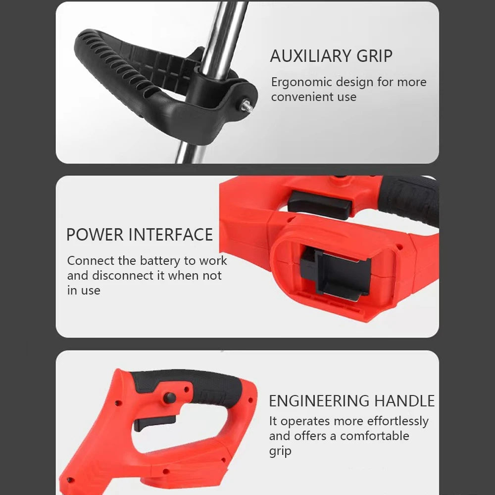 【2025 New】Cordless Lawn Mower Handheld Electric Grass Trimmer Adjustable Garden Tool Compatible With Makita 21V Battery