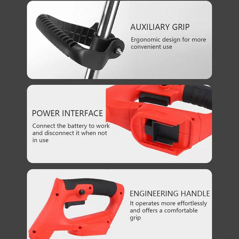 【2025 New】Cordless Lawn Mower Handheld Electric Grass Trimmer Adjustable Garden Tool Compatible With Makita 21V Battery