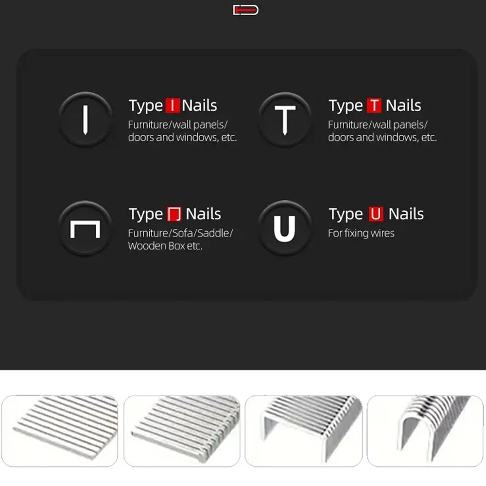 4-in-1 Manual Nail Gun Tool Durable Air Nailer for DIY, Home Decoration, Camping & Industrial Use