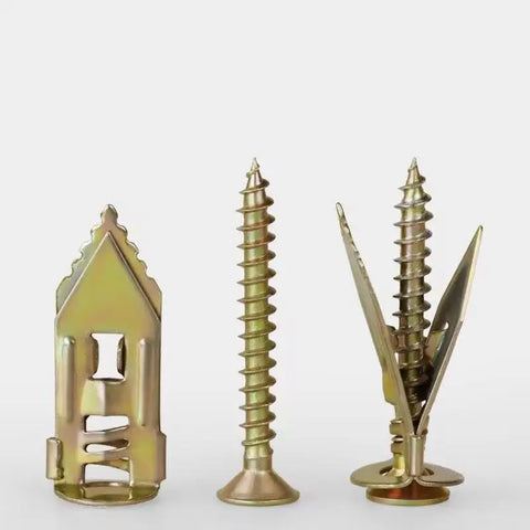 25/50/100Pcs Self Tapping Screws Self Drilling Anchors Screws Drywall Anchors Easy Application for Gypsum Plasterboard Dowel