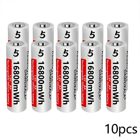 AA Battery 1.5V Li ion AA Rechargeable Batteries High capacity 16800mWh For Remote Control Toy Battery Light Fast charging