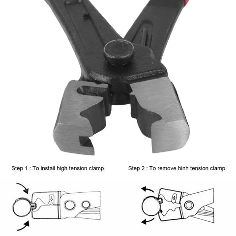 Vise Car Hose Oil Hose Crimping Plier Car Repair Hand Tool R Type Hand-held Tools Water Pipe Clamp Collar Hose Clip Clamp Pliers