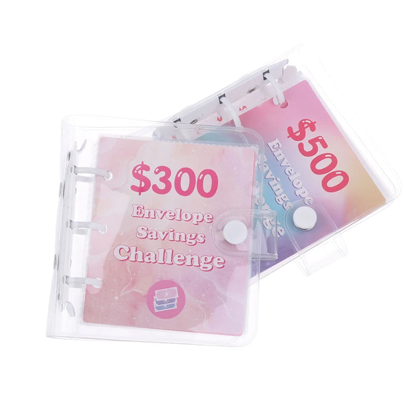 Money Saving Binder $150/300/500/1000 Savings Challenge Binder Mini Binder Cash Budget Storage Book Envelope Savings Notebook