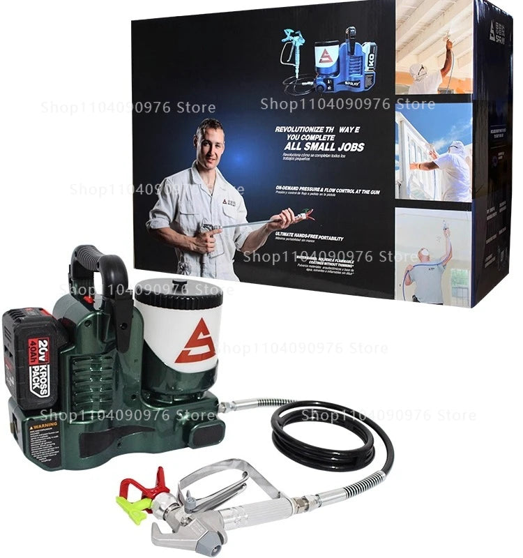 Backpack Handheld Sprayer Paint Paint High Pressure Airless Lithium Battery Charging Convenient Plunger Wall Repair Machine