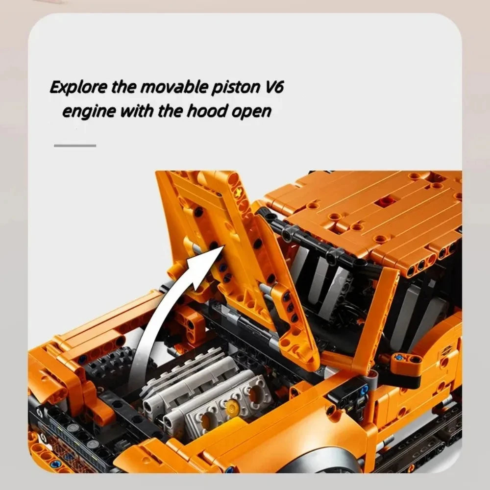 3200+PCs Vehicle Building Blocks Kit, Off-Road & Race Car Model Set for Adults - Mechanical DIY Construction Gift