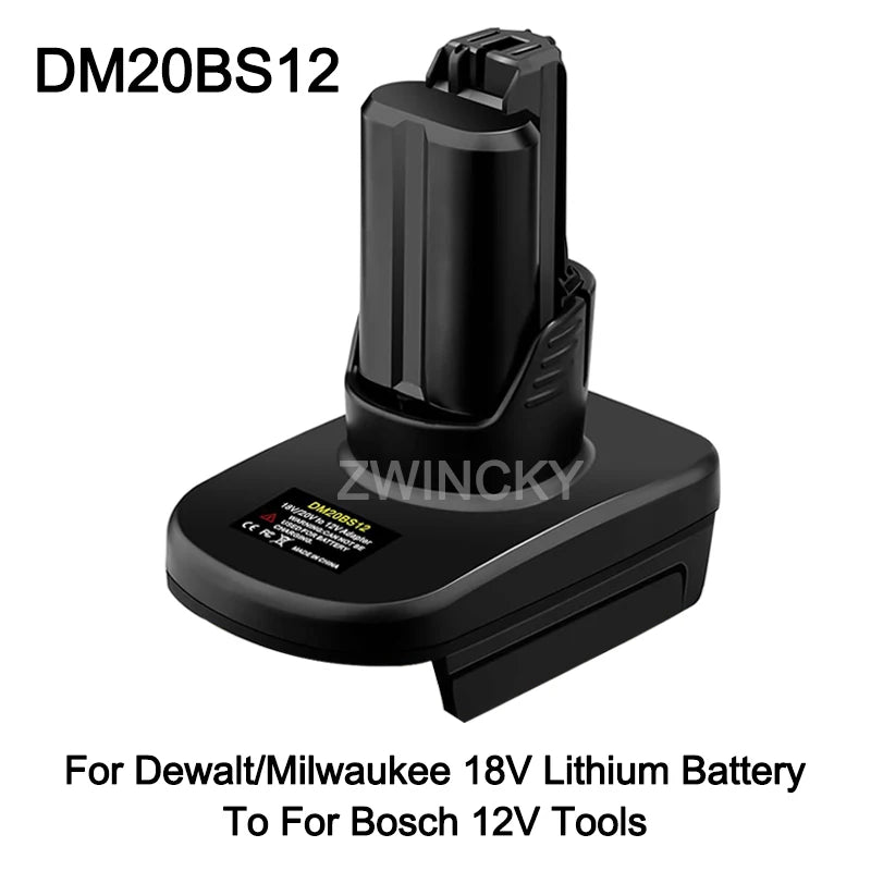 Battery Adapter For Makita/Dewalt/Milwaukee/Bosch 18V 20V Lithium Battery Convert to for Bosch 12V Cordless Power Tools