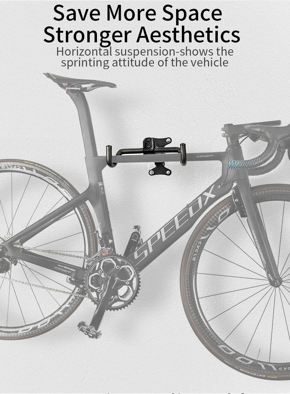 JSHOU BIKE Wall Mount Garage Bike Rack Adjustable Hanger Storage Bike Garage Home,Horizontal Bike Hook Bike Holder MTB/Road Bike