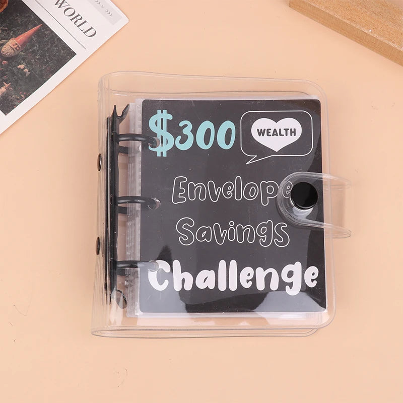 Money Saving Binder $150/300/500/1000 Savings Challenge Binder Mini Binder Cash Budget Storage Book Envelope Savings Notebook