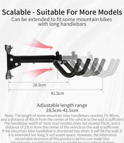 JSHOU BIKE Wall Mount Garage Bike Rack Adjustable Hanger Storage Bike Garage Home,Horizontal Bike Hook Bike Holder MTB/Road Bike
