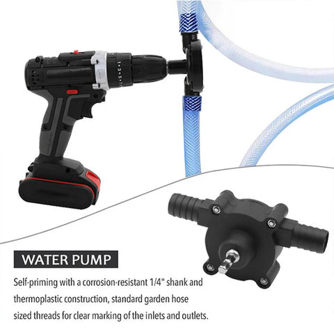Electric Drill Pump Hand Self-priming Mini Transfer Pumps Portable Diesel Oil Fluid Water Pump Home Garden Outdoor Tool