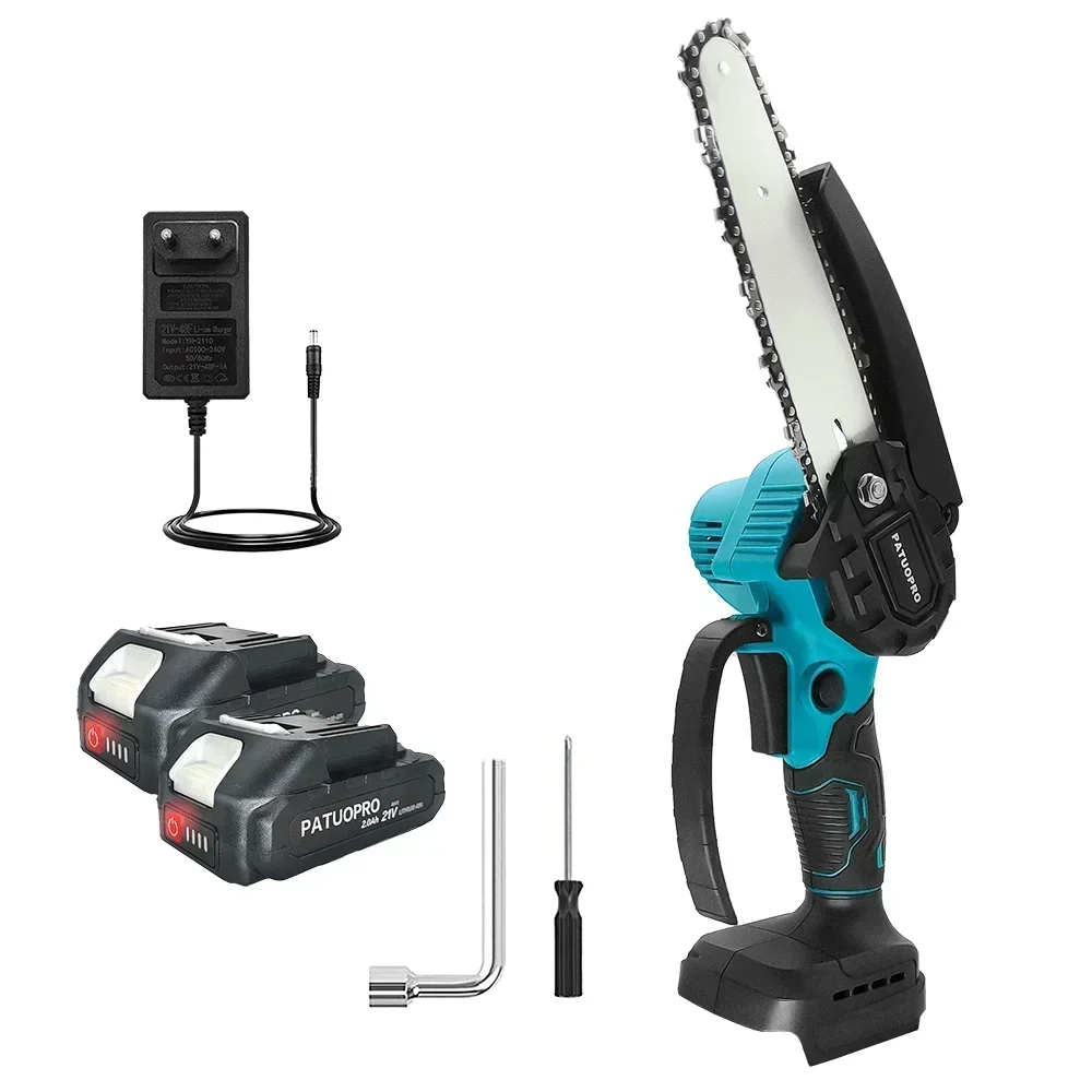 6inch Brushless Electric Chain Saw Cordless Portable Tree Branch Logging Chainsaw Woodworking Garden Tool For Makita 18V Battery