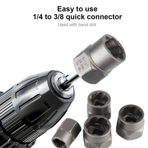 Bolt Nut Remover Hand Tools Kit Nut Extractor Car Repair Tool Accessory Damaged Screw Extractor Bolt Nut Removal Socket Tool